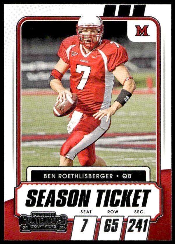 2021 Panini Contenders Draft Picks Ben Roethlisberger #12 (Front)