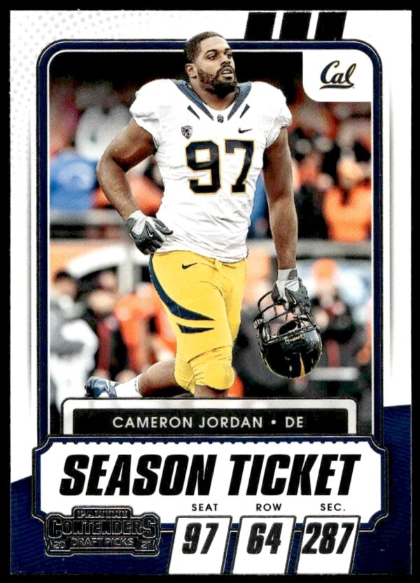 2021 Panini Contenders Draft Picks Cameron Jordan #86 (Front)