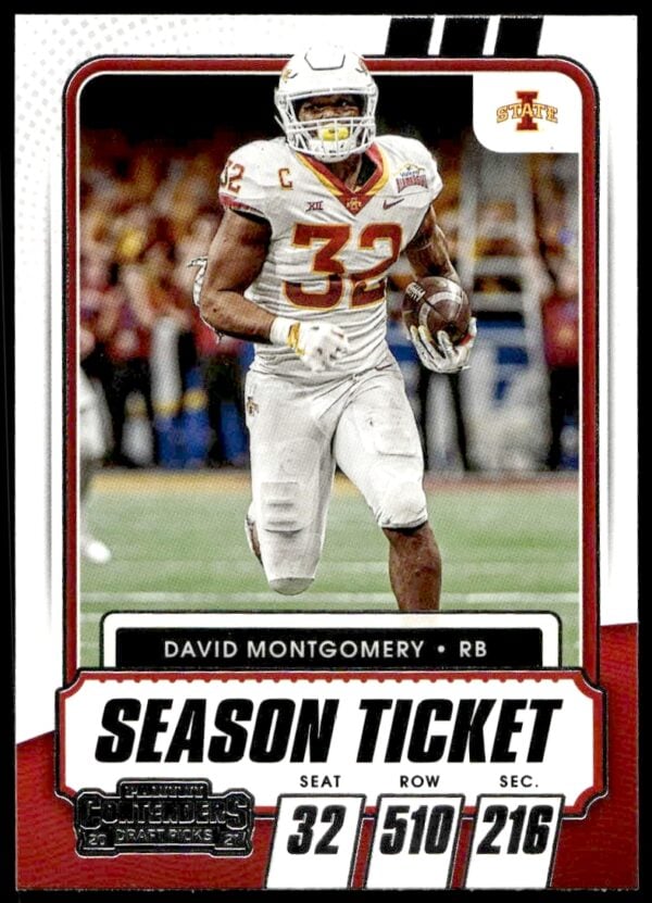 2021 Panini Contenders Draft Picks David Montgomery #65 (Front)