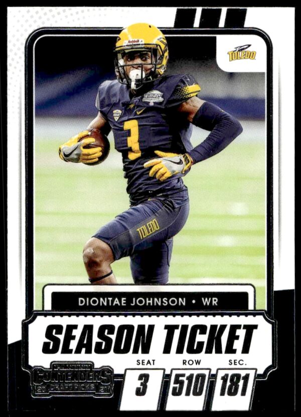 2021 Panini Contenders Draft Picks Diontae Johnson #95 (Front)