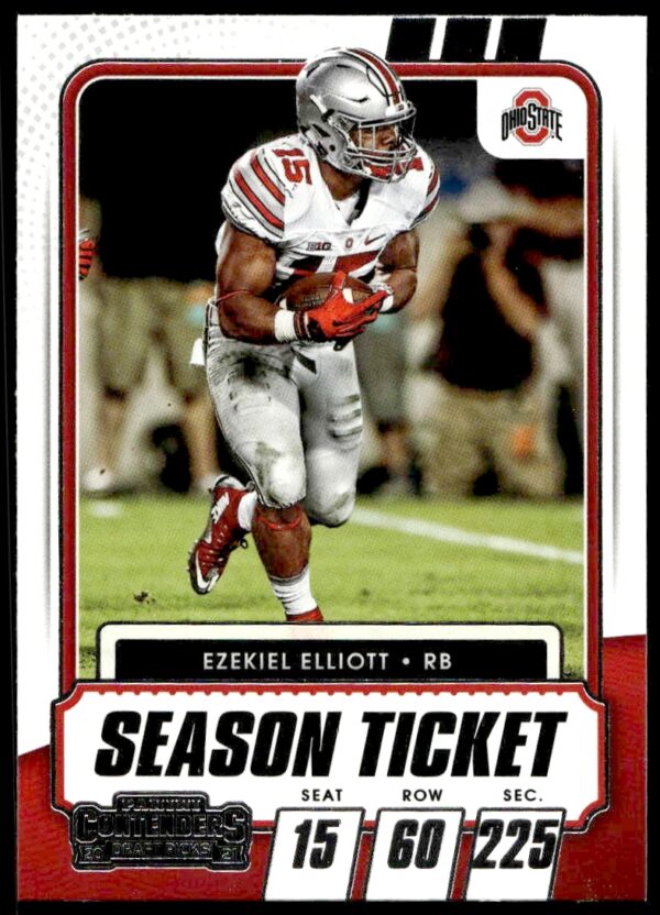 2021 Panini Contenders Draft Picks Ezekiel Elliott #50 (Front)