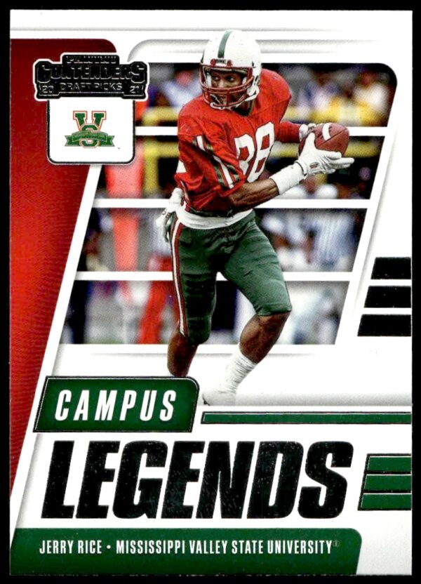 2021 Panini Contenders Draft Picks Jerry Rice Campus Legends #10 (Front)