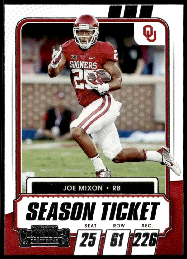 2021 Panini Contenders Draft Picks Joe Mixon #62 (Front)