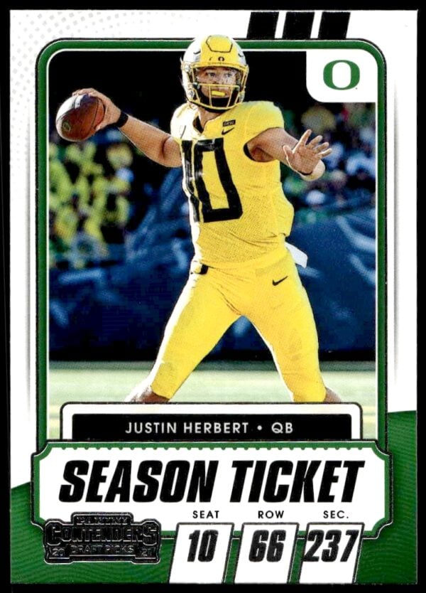 2021 Panini Contenders Draft Picks Justin Herbert #11 (Front)