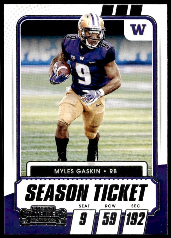 2021 Panini Contenders Draft Picks Myles Gaskin #61 (Front)