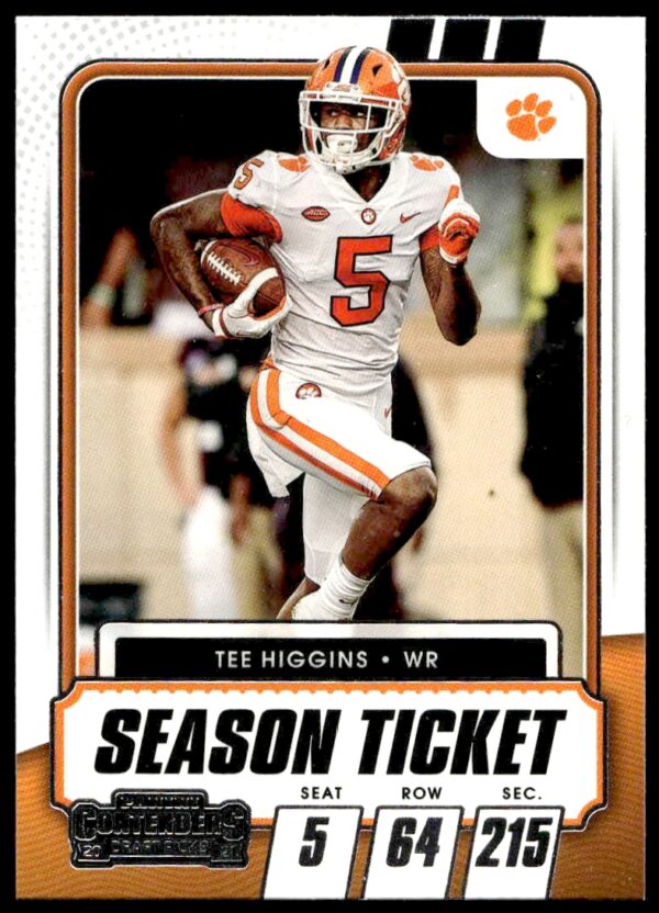 2021 Panini Contenders Draft Picks Tee Higgins #92 (Front)