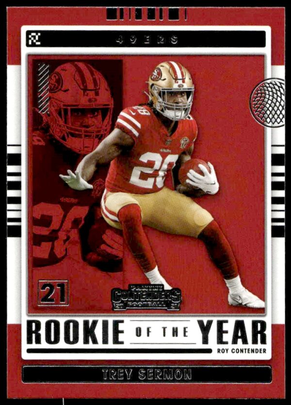 2021 Panini Contenders Trey Sermon Rookie of the Year #ROY-TSE (Front)