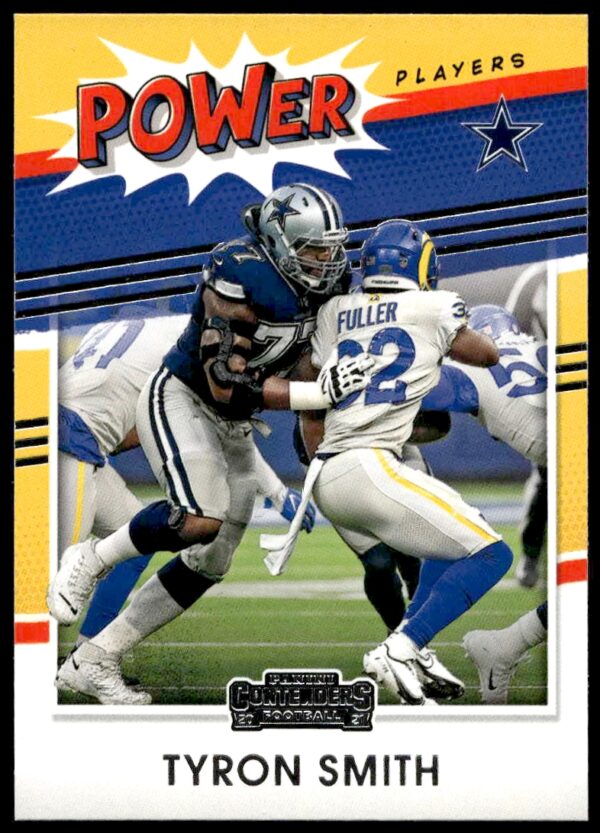 2021 Panini Contenders Tyron Smith Power Players #PP-TSM (Front)