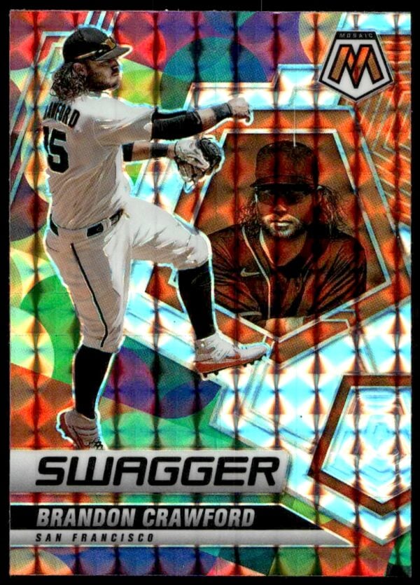 2022 Panini Mosaic Brandon Crawford Swagger Mosaic Prizm #SW-12 (Front)