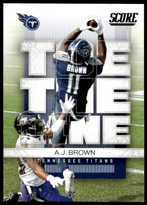 2022 Panini Score A.J. Brown Toe the Line #TL-AB (Front)