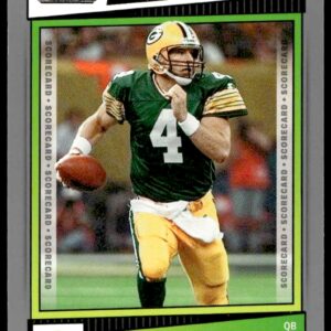 2022 Panini Score Brett Favre Gray Scorecard Parallel #101 (Front)