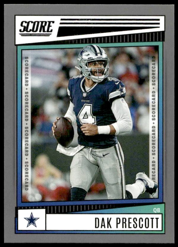 2022 Panini Score Dak Prescott Gray Scorecard Parallel #225 (Front)