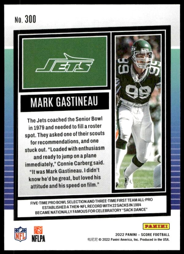 2022 Panini Score Mark Gastineau #28 (Back)