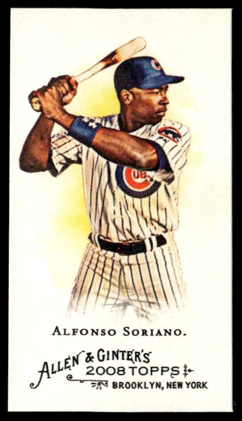 2008 Topps Allen & Ginter Alfonso Soriano Mini #160 (Front)