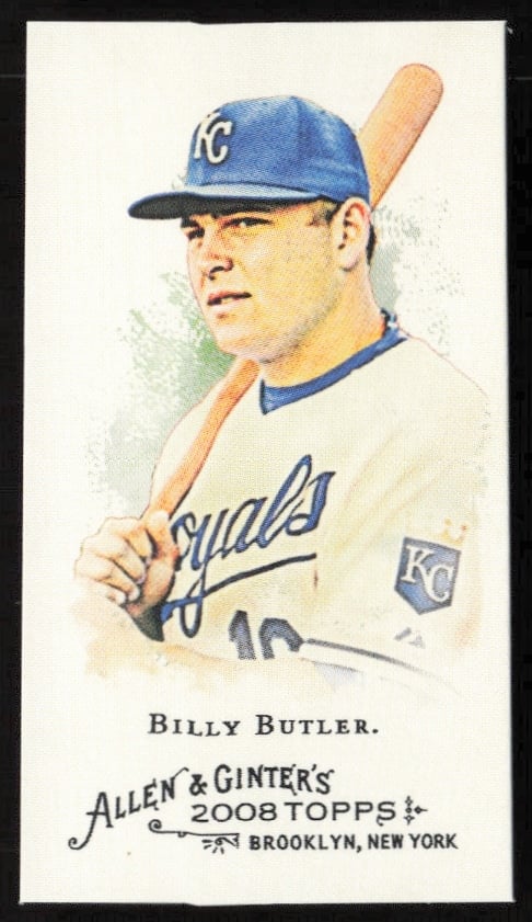 2008 Topps Allen & Ginter Billy Butler Mini #127 (Front)