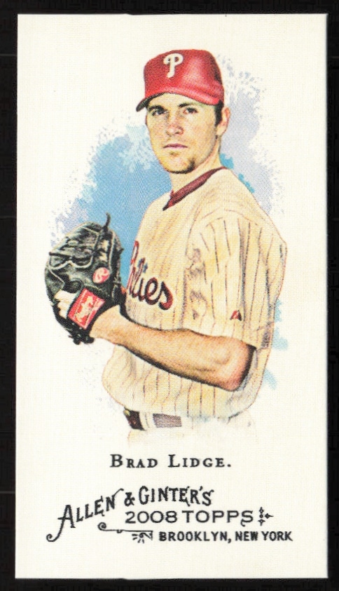 2008 Topps Allen & Ginter Brad Lidge Mini #302 (Front)