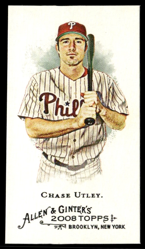 2008 Topps Allen & Ginter Chase Utley Mini #110 (Front)