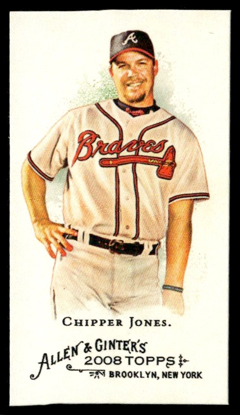 2008 Topps Allen & Ginter Chipper Jones Mini #175 (Front)