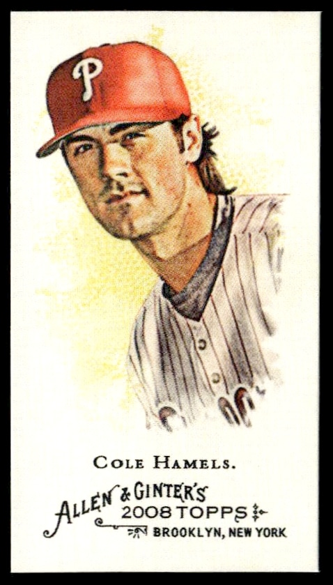 2008 Topps Allen & Ginter Cole Hamels Mini #255 (Front)