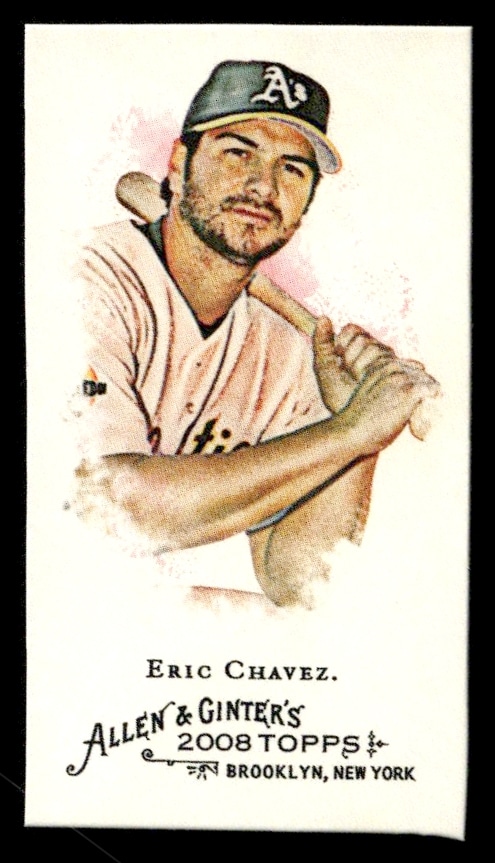 2008 Topps Allen & Ginter Eric Chavez Mini #258 (Front)