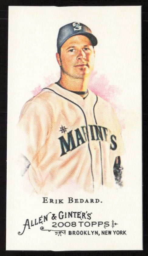 2008 Topps Allen & Ginter Erik Bedard Mini #220 (Front)