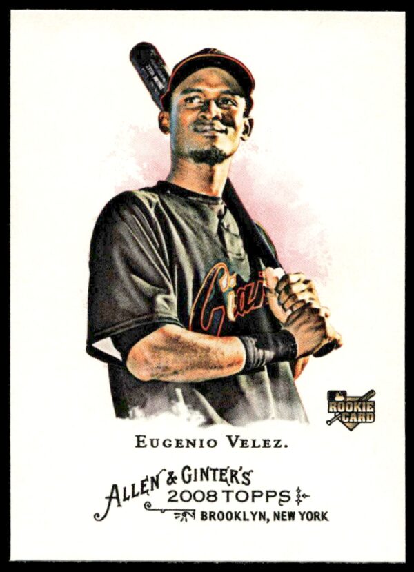 2008 Topps Allen & Ginter Eugenio Velez #142 (Front)