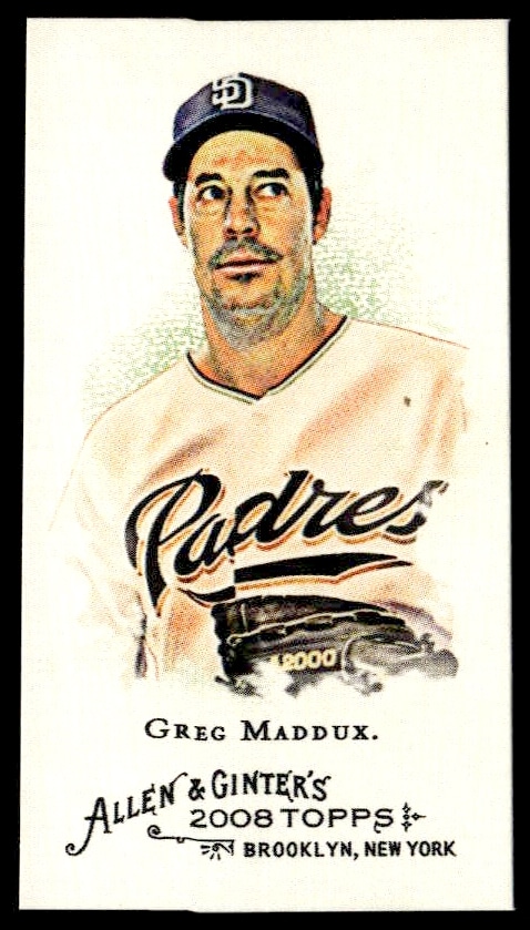 2008 Topps Allen & Ginter Greg Maddux Mini #124 (Front)