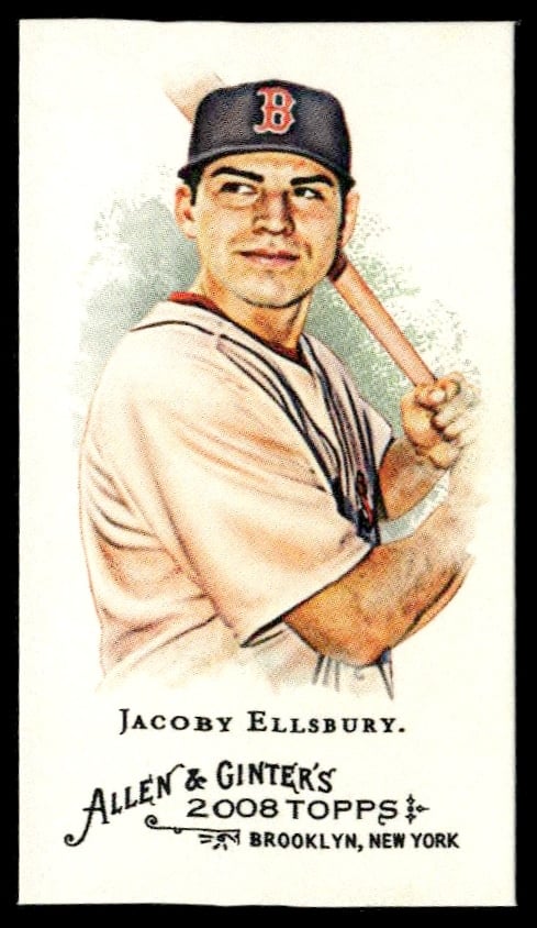 2008 Topps Allen & Ginter Jacoby Ellsbury Mini #63 (Front)