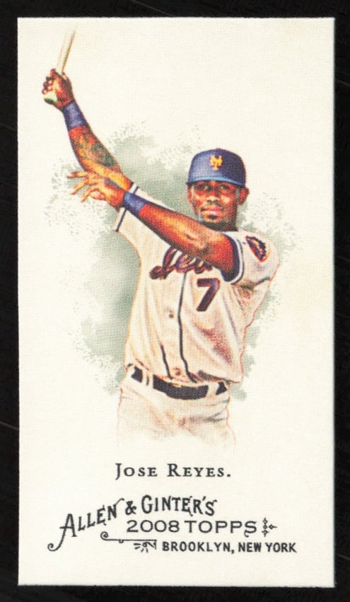 2008 Topps Allen & Ginter Jose Reyes Mini #90 (Front)