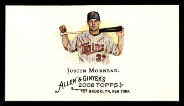 2008 Topps Allen & Ginter Justin Morneau Mini #45 (Front)