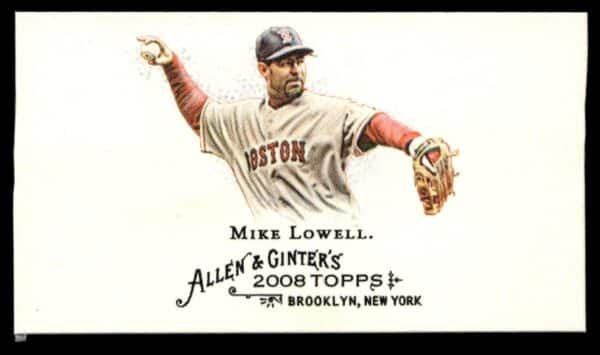 2008 Topps Allen & Ginter Mike Lowell Mini #13 (Front)