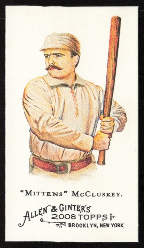 2008 Topps Allen & Ginter Mittens McCluskey Mini #T02 (Front)