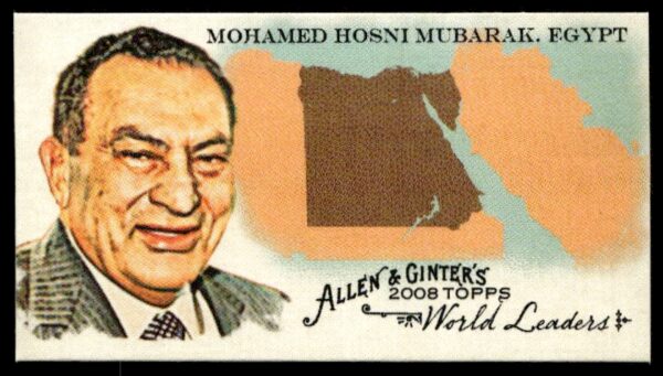 2008 Topps Allen & Ginter Mohamed Hosni Mubarak Mini World Leaders #WL11 (Front)