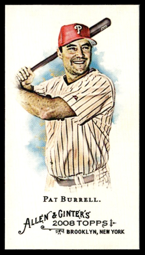 2008 Topps Allen & Ginter Pat Burrell Mini #286 (Front)