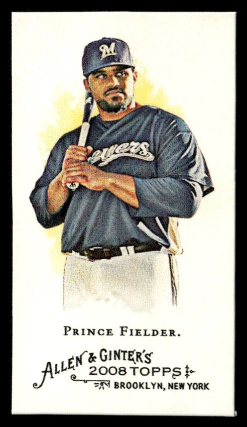 2008 Topps Allen & Ginter Prince Fielder Mini #60 (Front)