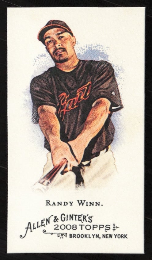 2008 Topps Allen & Ginter Randy Winn Mini #161 (Front)