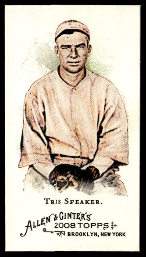 2008 Topps Allen & Ginter Tris Speaker Mini #B18 (Front)