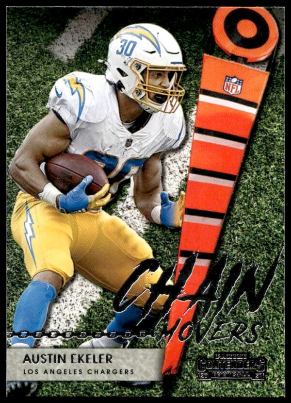 2021 Panini Contenders Austin Ekeler Chain Movers #CM-AEK (Front)