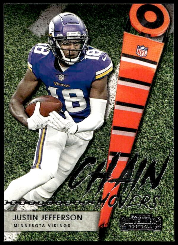 2021 Panini Contenders Justin Jefferson Chain Movers #CM-JJE (Front)