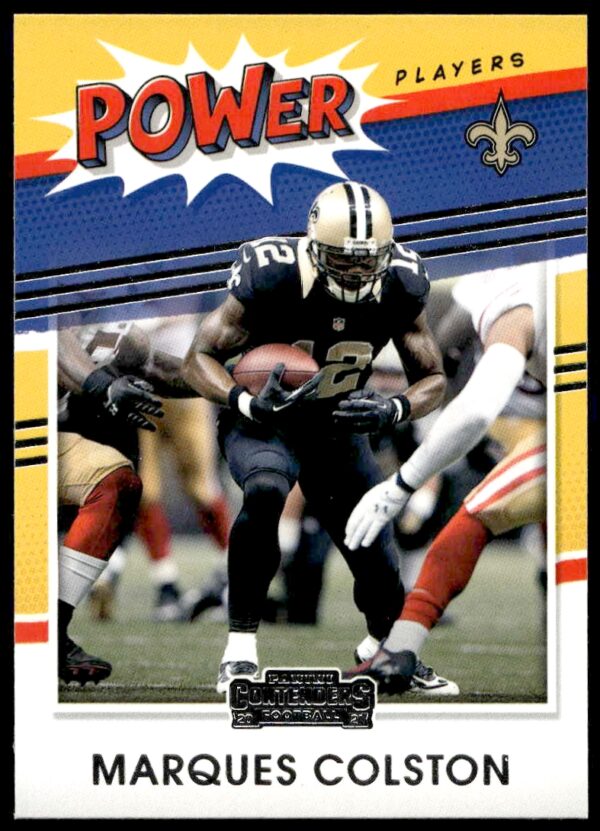 2021 Panini Contenders Marques Colston Power Players #PP-MCO (Front)