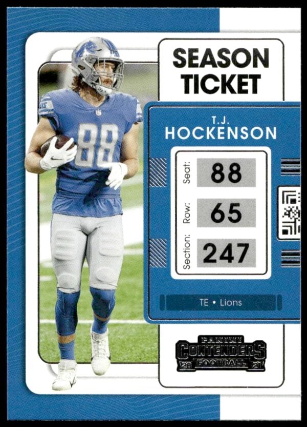 2021 Panini Contenders T.J. Hockenson #33 (Front)