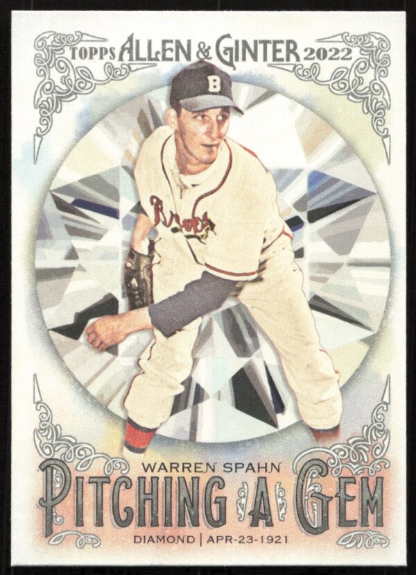 2022 Topps Allen & Ginter Warren Spahn Pitching a Gem #PAG-2 (Front)