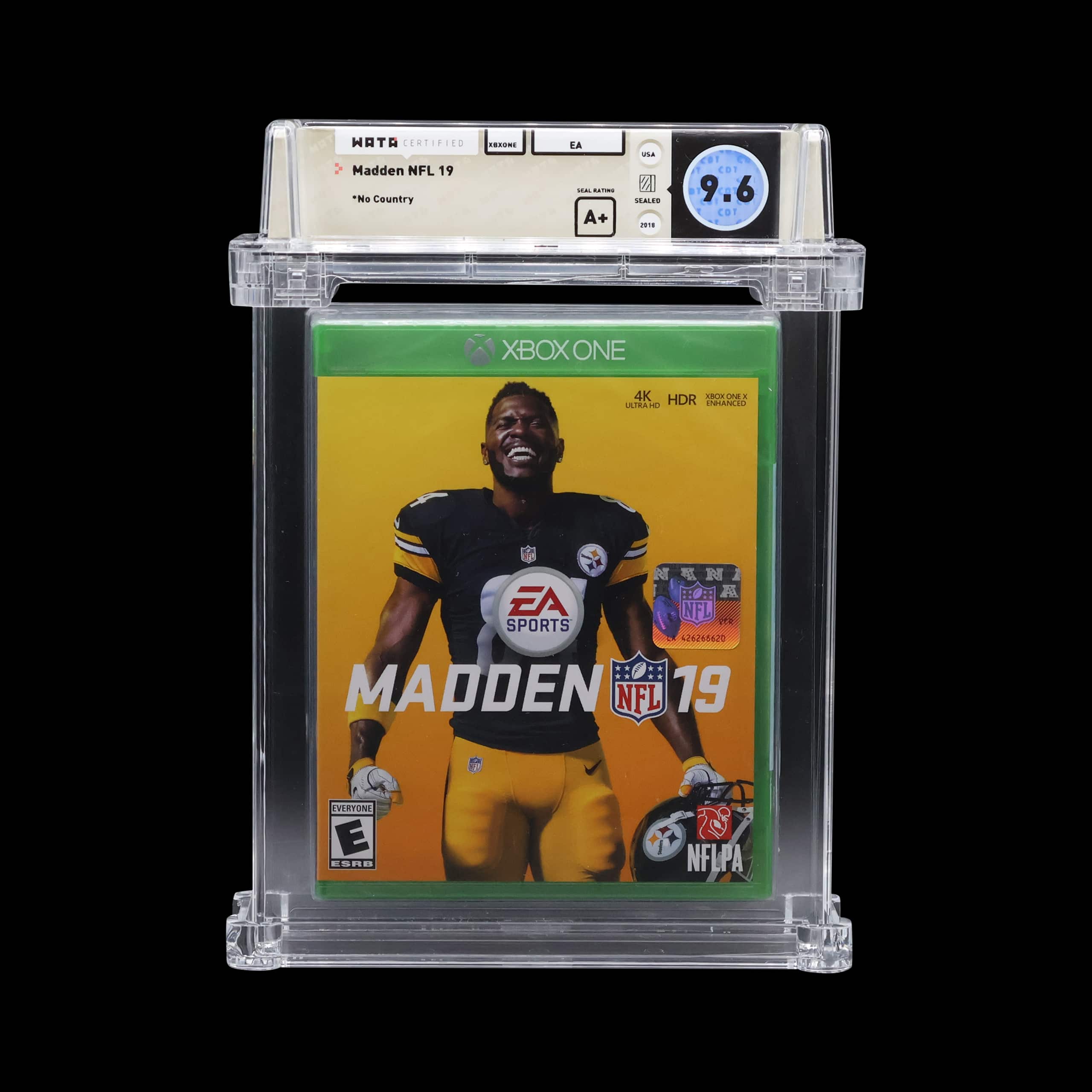Madden NFL 19 Xbox One game, graded 9.6 and encased for preservation.