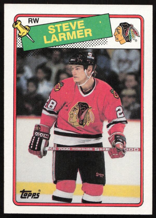 1988-89 Topps Steve Larmer #154 (Front)