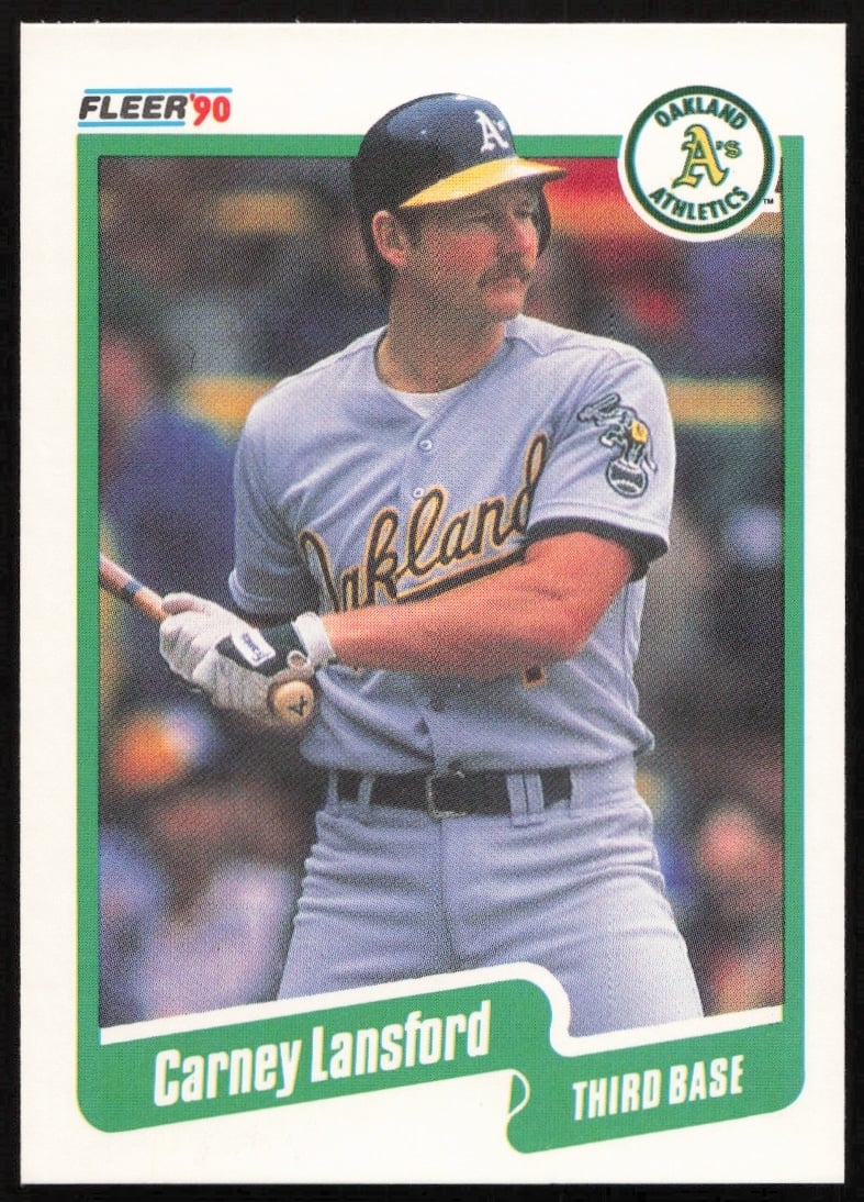 1990 Fleer Carney Lansford #14 (Front)