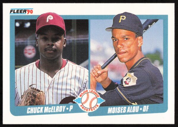 1990 Fleer Chuck McElroy / Moises Alou #650 (Front)