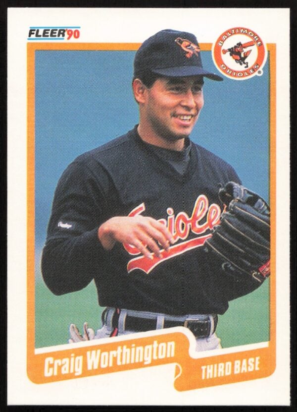 1990 Fleer Craig Worthington #195 (Front)