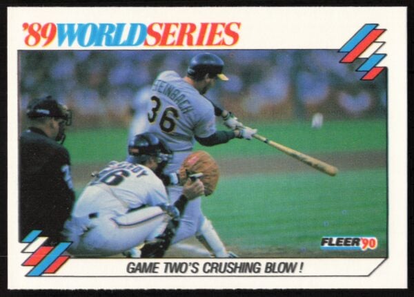 1990 Fleer Game Two's Crushing Blow! World Series #3 (Front)