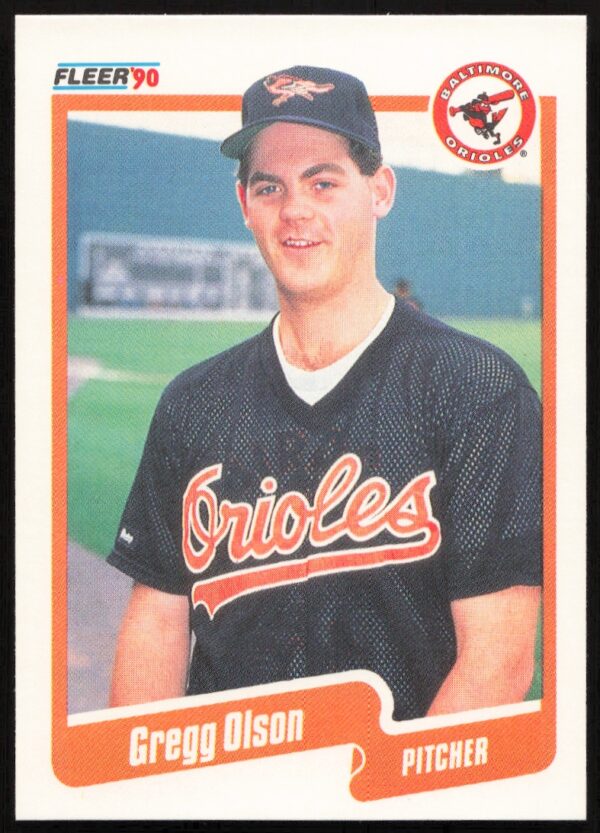 1990 Fleer Gregg Olson #184 (Front)