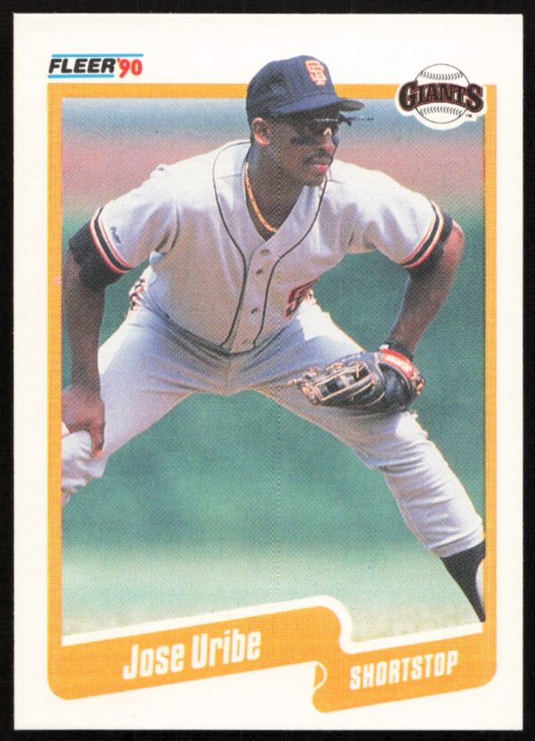 1990 Fleer Jose Uribe #74 (Front)